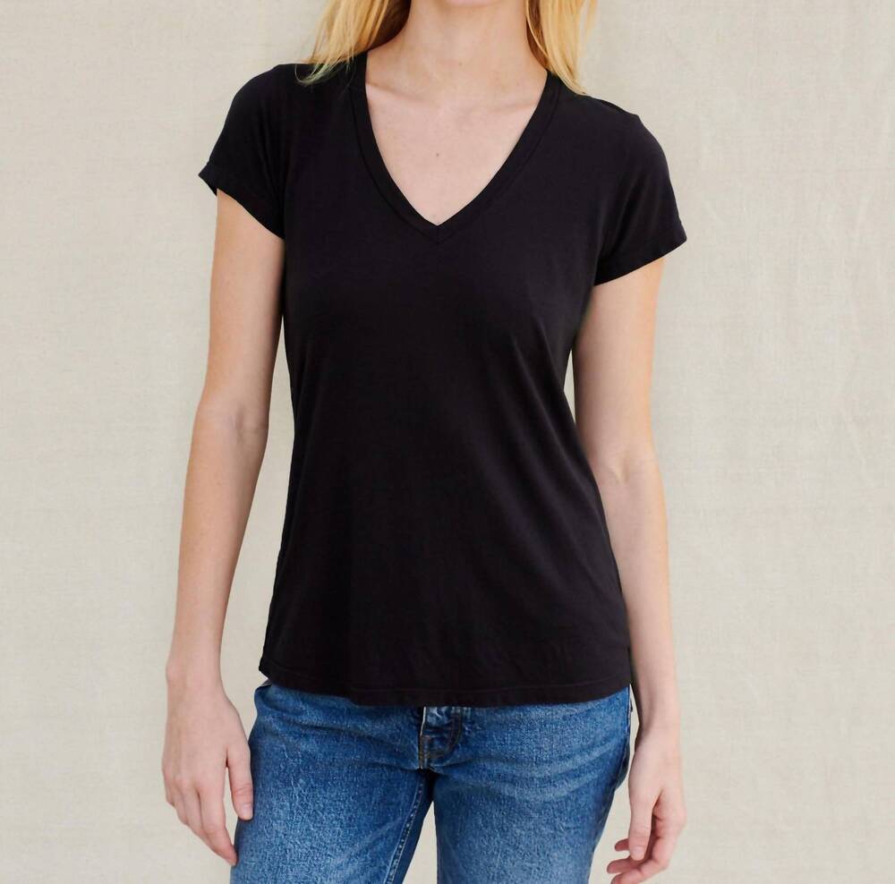 NEW SUNDRY v neck tee in black